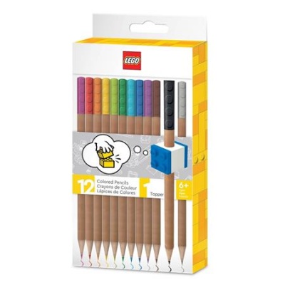 Színes ceruza készlet, LEGO, 12 különböző szín