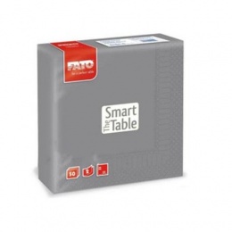 Szalvéta, 1/4 hajtogatott, 33x33 cm, FATO "Smart Table", ezüst