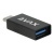 Adapter, USB-A anya/USB-C apa, AVAX "AD602 Connect+", fekete